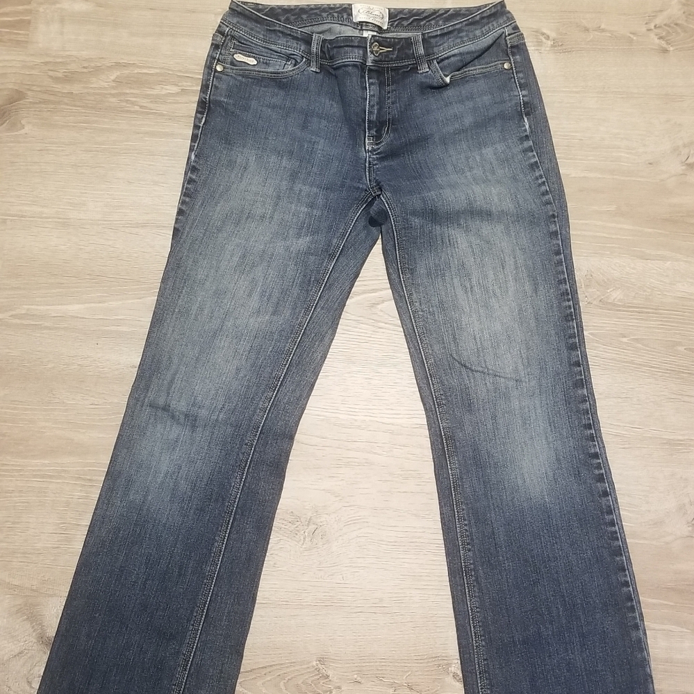 White House Black Market Women's Boot-Cut Jeans in Faded Blue